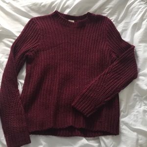 burgundy sweater